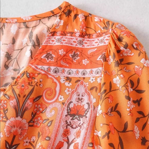 Floral Drawstring Mini Dress - Picture 10 of 15